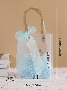 1 chiếc nơ trang trí túi quà rõ ràng - Cà phê nâu - Xem 3