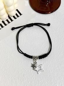 Rhinestone ngôi sao quyến rũ vòng chân - màu đen - Xem 3