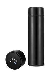 Cốc cách nhiệt bằng thép không gỉ chân không thông minh, cốc ô tô di động, màu đen - màu đen - Xem 1