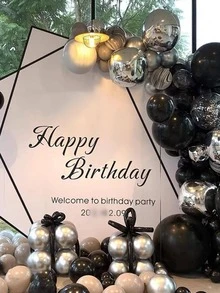 50 Bong Bóng Trang Trí Màu Trơn, Bong Bóng Cao Su Bạc 12 Inch Trang Trí Tiệc - Bạc - Xem 6