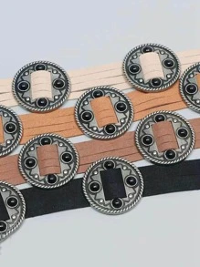 Thắt lưng trang trí tròn - màu nâu - Xem 3