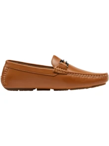 SHOESMALL Men's Loafers Casual Slip On Shoes Soft Penny Loafers for Men Lightweight Driving Boat Shoes - 棕色 - 查看 7