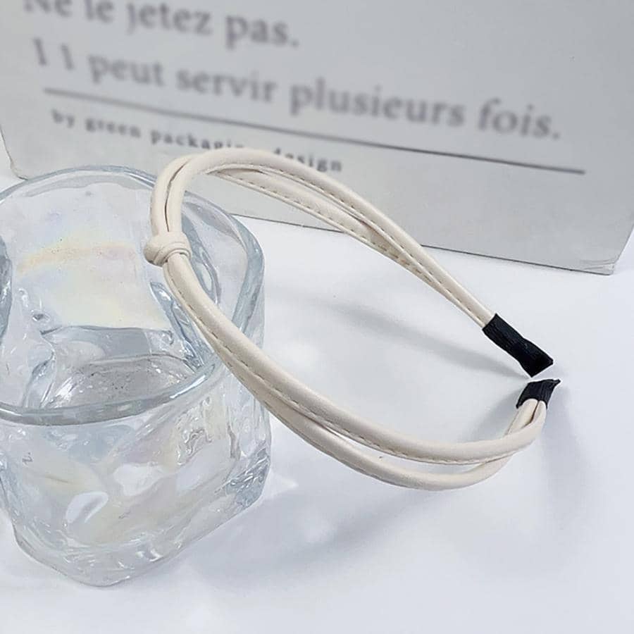 Knot Decor Headband - White - View 1