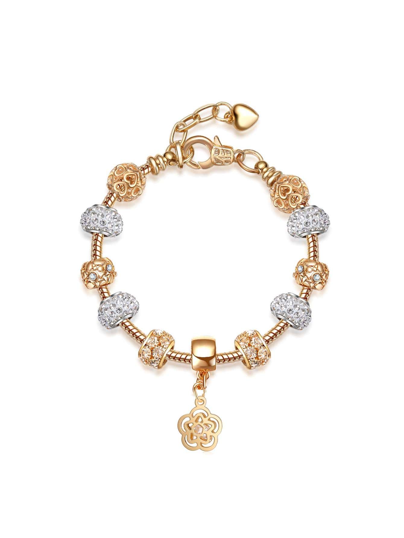 1 Hoa Quyến Rũ Charm Đá Đính Hạt Trang Trí Vòng Tay Cho Nữ Trang Trí Hàng Ngày - Nhiều màu - Xem 1