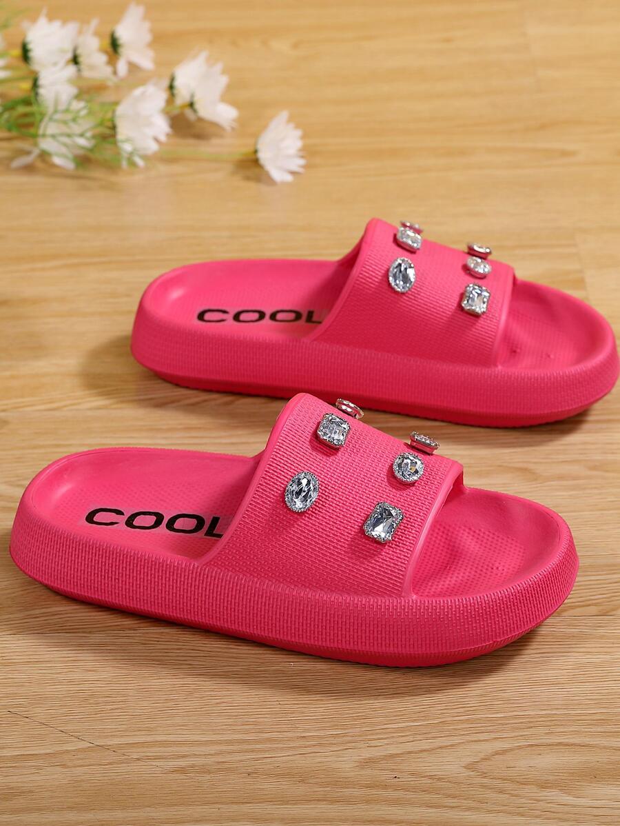 Dép đi biển mùa hè cho nữ Slide Home - Màu Hồng Tươi - Xem 1