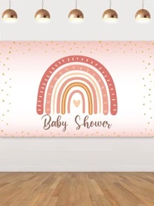 kreatwow 1 pieza de arcoíris fiesta de bienvenida al bebé Banner de fondo de arcoíris Fondo para de fiesta de ducha de bebé Banner - Multicolor - Ver 1