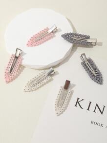 6 chiếc kẹp tóc cá sấu trang trí bằng đá rhinestone - Nhiều màu - Xem 2