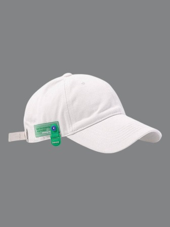 女士字母貼飾防曬休閒棒球帽適合夏天