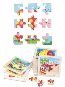 1套木製兒童拼圖，有趣鯨魚圖案兒童啟蒙益智玩具