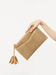 Túi ly hợp dệt công suất cao trang trí hoa - Màu Khaki - Xem 2