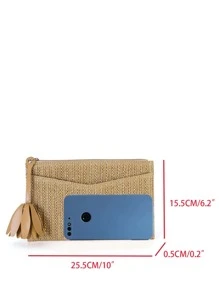 Túi ly hợp dệt công suất cao trang trí hoa - Màu Khaki - Xem 5
