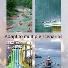 1pc PVC Raincoat, Modern Disposable Rain Jacket For Outdoor - Multicolor - View 2