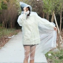 1pc PVC Raincoat, Modern Disposable Rain Jacket For Outdoor - Multicolor - View 3