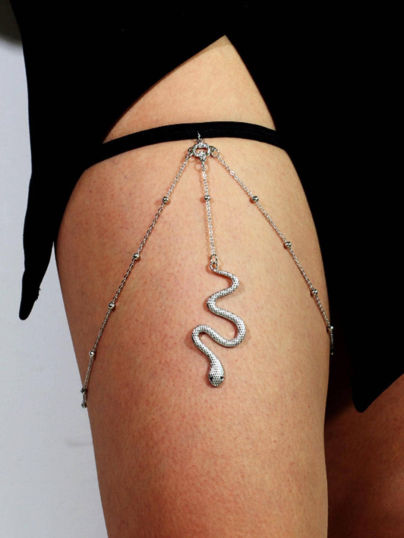 Chuỗi trang trí đùi rắn - Bạc - Xem 1