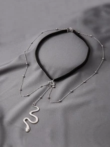 Chuỗi trang trí đùi rắn - Bạc - Xem 2