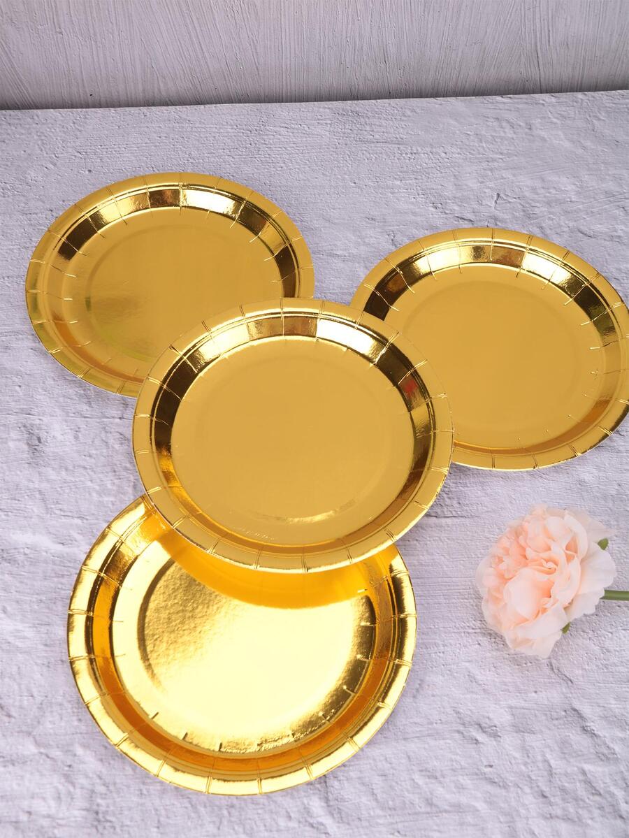 10 piezas Plato desechable liso