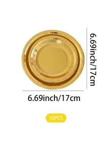 10 piezas Plato desechable liso