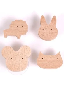 1pc Animal Shaped Wall Hook - Beige - View 3