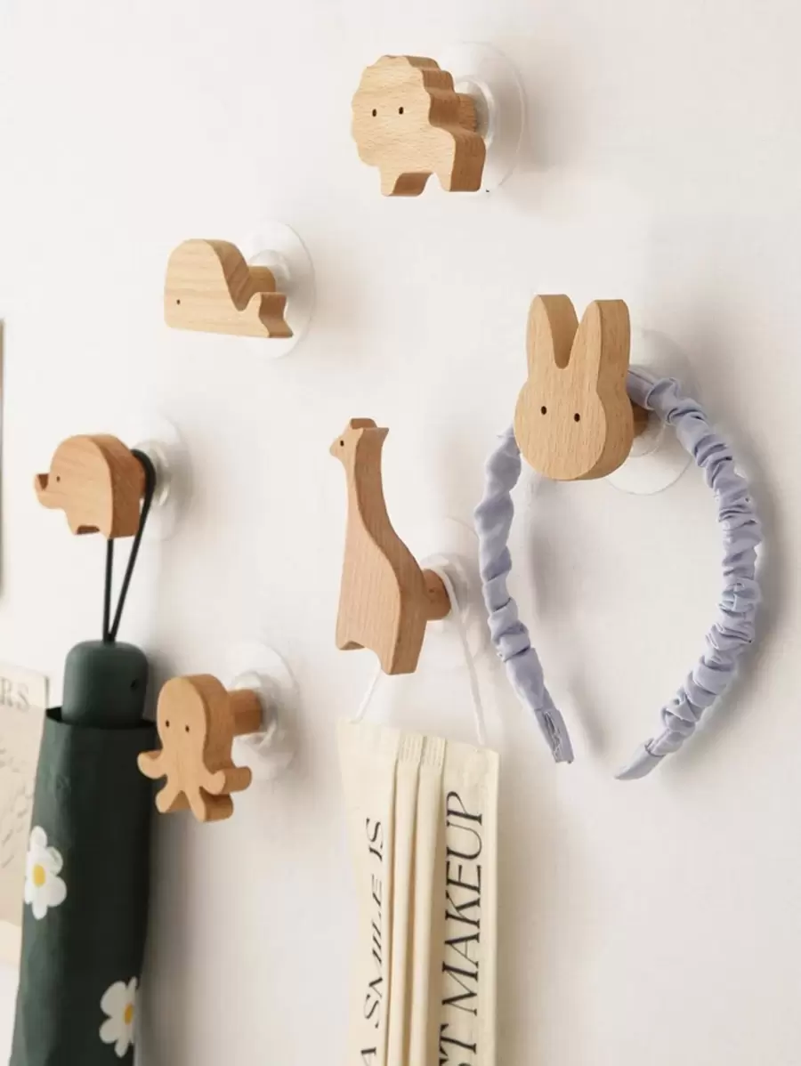 1pc Animal Shaped Wall Hook - Beige - View 1