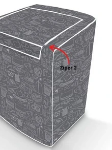 Washing Machine Covers - Grey - View 2