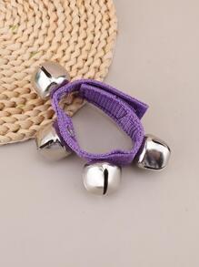 1入組不銹鋼音樂玩具，有趣手搖鈴，適用於幼兒教育 - 紫色 - 查看 3