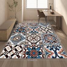 1pc Living Room Rug, Bedroom Tile Rug, Modern Style Rug, Morandi Color Scheme, Geometric Pattern Rug - Multicolor - View 3