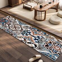 1pc Living Room Rug, Bedroom Tile Rug, Modern Style Rug, Morandi Color Scheme, Geometric Pattern Rug - Multicolor - View 8