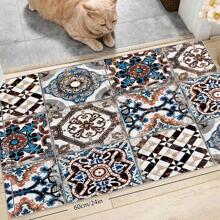 1pc Living Room Rug, Bedroom Tile Rug, Modern Style Rug, Morandi Color Scheme, Geometric Pattern Rug - Multicolor - View 7