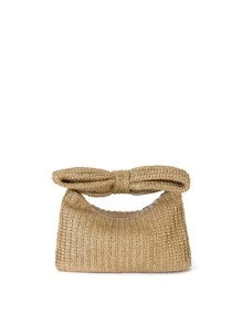 Bow Decor Straw Bag Small Flap Vacation For Teen Girls Women College Students,Rookies & White-Collar Workers Perfect For Office,College,Work ,Business,Commute