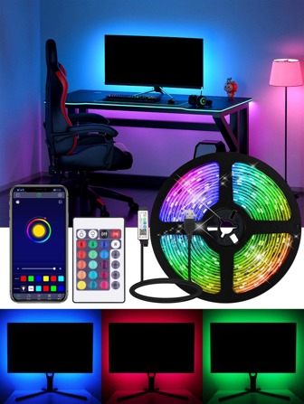 1pc 60/90/150 Led 2/3/5M PC LED Strip Light, Modern LED Light For Room Home Party Decoration