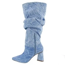 Women Fashion Boots - 藍色 - 查看 3