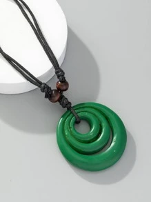 男士螺旋吊墜項鍊塑膠派對 - 彩色 - 查看 2