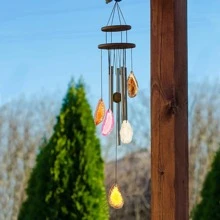 7 piezas de agata pulida con perforaciones, colgante de agata natural, pieza de agata de colores asimétrica - Multicolor - Ver 4