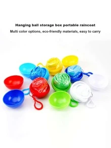 1pc PVC Disposable Raincoat, Modern Transparent Portable Disposable Rain Cape For Outdoor Travel - Multicolor - View 3