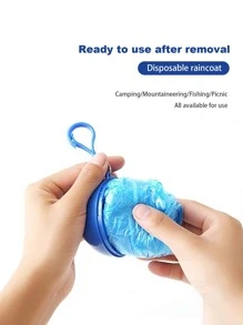 1pc PVC Disposable Raincoat, Modern Transparent Portable Disposable Rain Cape For Outdoor Travel - Multicolor - View 8