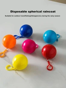1pc PVC Disposable Raincoat, Modern Transparent Portable Disposable Rain Cape For Outdoor Travel - Multicolor - View 6