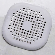 1pc Plain Color Floor Drain Cover, Nordic Sink Anti-Clog Filter Cover For Household - Grey - View 2