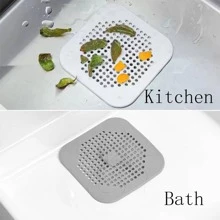 1pc Plain Color Floor Drain Cover, Nordic Sink Anti-Clog Filter Cover For Household - Grey - View 6