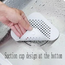 1pc Plain Color Floor Drain Cover, Nordic Sink Anti-Clog Filter Cover For Household - Grey - View 7