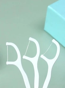 1box Portable Dental Floss - White - View 2