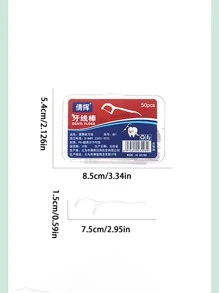 1box Portable Dental Floss - White - View 3
