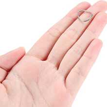 16G鉸鏈隔墊唱首歌環鼻環手術鋼淚滴隔墊環戴思穿孔耳環 - 銀色 - 查看 4