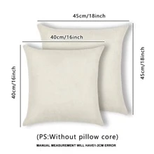4pcs Simple Red Floral Pillow Covers For Sofa Home Decor Without Pillow Core - Apricot - View 5