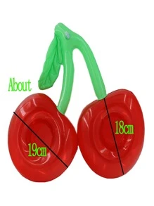 1pc Cherry Design Swimming Pool Inflatable Cup Holder, Beach Essentials, Beach Accessories, Pool Float