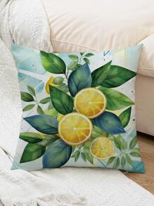 1 Chanh In Đệm Không Chất Độn, Hiện Đại Trái Cây & In Hình Lá Trang Trí Đệm Cho Giường, ghế Sofa - Nhiều màu - Xem 3