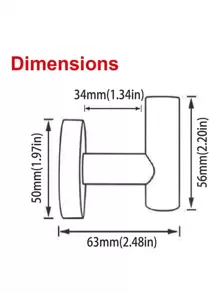 2pcs Stainless Steel Wall Hook, Minimalist Golden Wall Hook For Bathroom