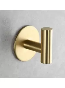 2pcs Stainless Steel Wall Hook, Minimalist Golden Wall Hook For Bathroom