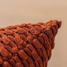1 Vỏ Gối Sọc Bohemian Màu Đỏ Gạch Màu Cam (Không Bao Gồm Lõi Gối) Vỏ Gối Vuông Trang Trí Sọc Màu Mềm Thời Trang Hiện Đại, Thích Hợp Cho Giường Sofa Phòng Ngủ, Tất Cả Các Mùa - trái cam - Xem 3