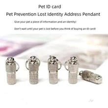1入組極簡寵物身份牌適用於貓和狗狗適用於戶外 - 銀色 - 查看 7
