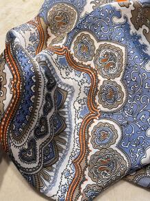 1入組女士佩斯利印花波西米亞方巾適用於禮品 - 彩色 - 查看 4